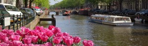 Amsterdam Canal Boat flowers